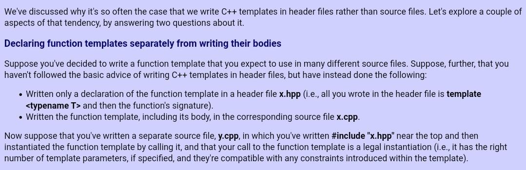  Suppose you've written a large C++ program that makes heavy use