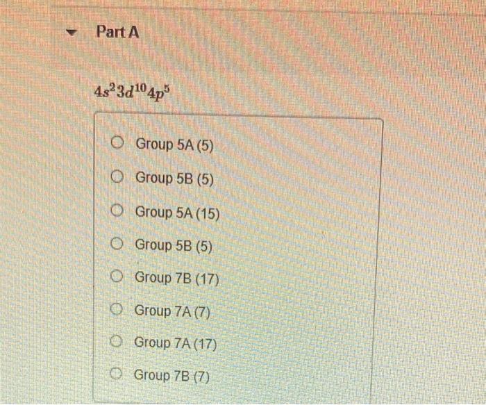  Identify the group number using both A/B and 1 to 18