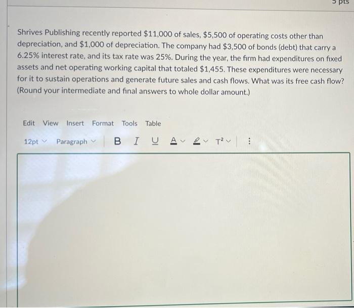 include small explanation of how you got the answer please. 3 pts