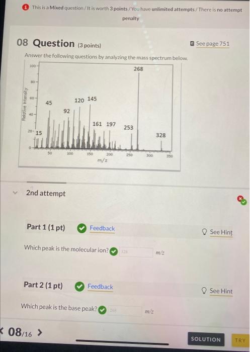  (1) This is a Mixed question/It is worth 3 points//ou have
