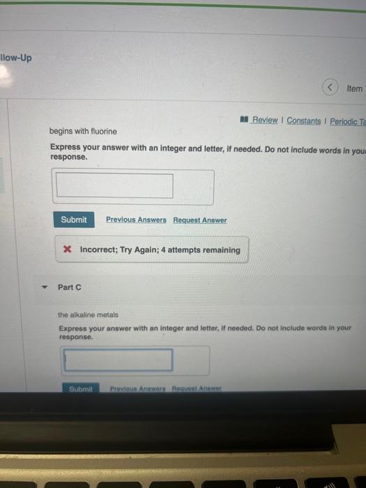  begins with fluorine Express your answer with an integer and letter,