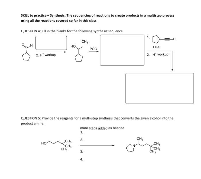 plz answer all will upvote SKILL to practice - Synthesis. The sequencing