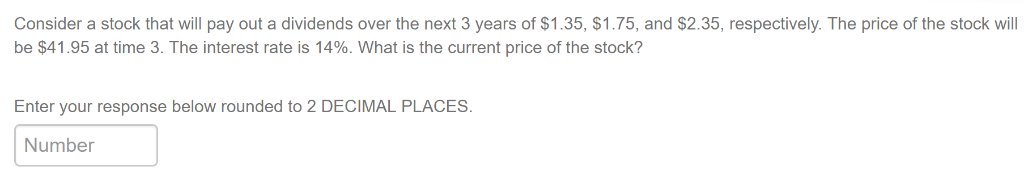 A B Consider a stock that will pay out a dividends over