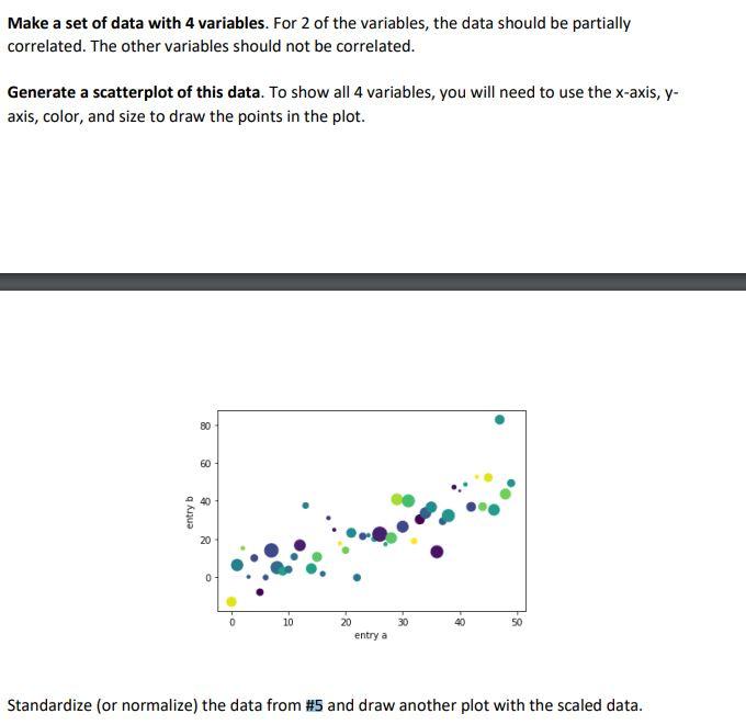  Please answer these 2 questions. After completing and generating a scatter