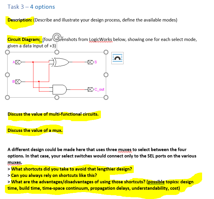 you did in Tasks 1 and 2 to build a circuit that