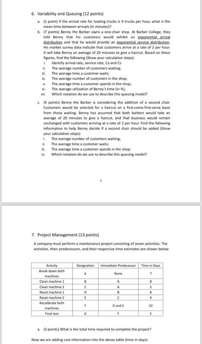 a. (1 point) Efficiency measures how well a process performs to meet