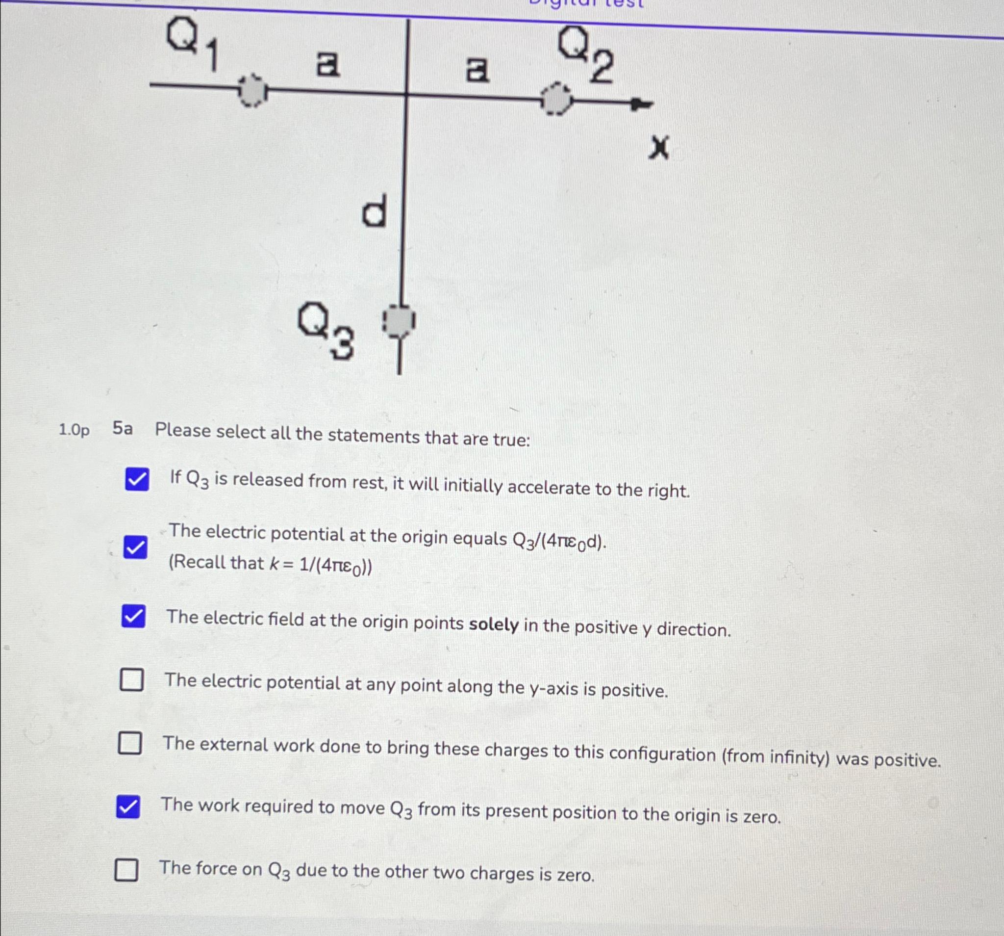  1.0p 5a Please select all the statements that are true: If