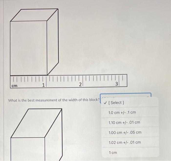 the dimensions of a block of pure aluminum metal. Make sure you