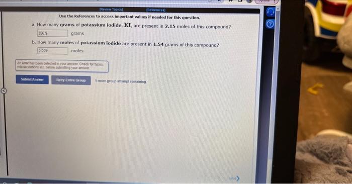  Use the Relerences to access important values if needed for this
