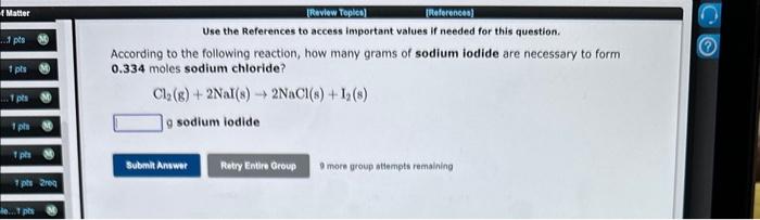  Use the References to access important values if needed for this