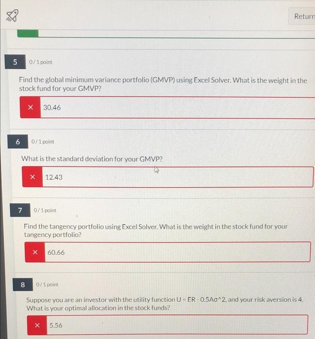 Thank you! What is the covariance between the stock fund and the