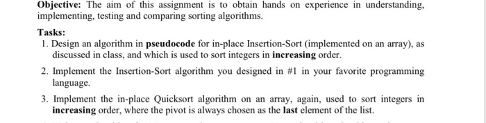 USE JAVA Objective: The aim of this assignment is to obtain hands