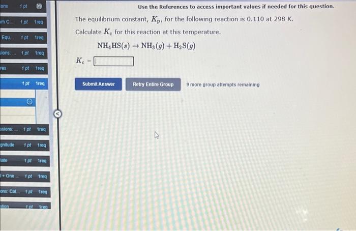 solve and show work Use the References to access important values if