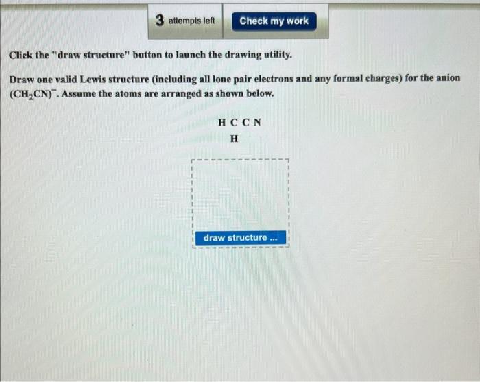  Click the "draw structure" button to launch the drawing utility. Draw