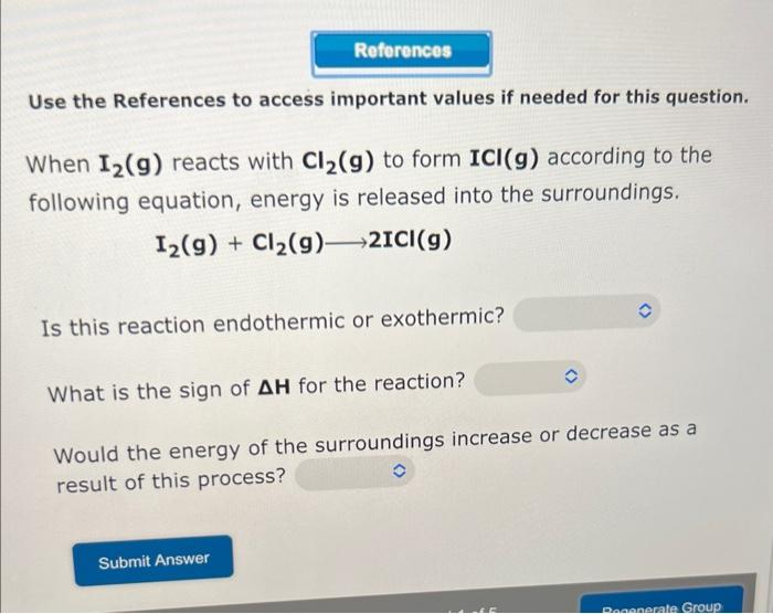  Use the References to access important values if needed for this