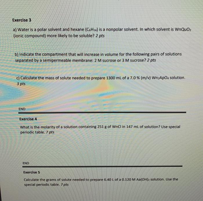 THANK YOU Exercise 2 a) Calculate the mass percent of a solution