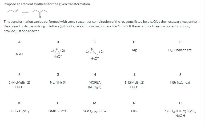 Propose an efficient synthesis for the given transformation. This transformation can