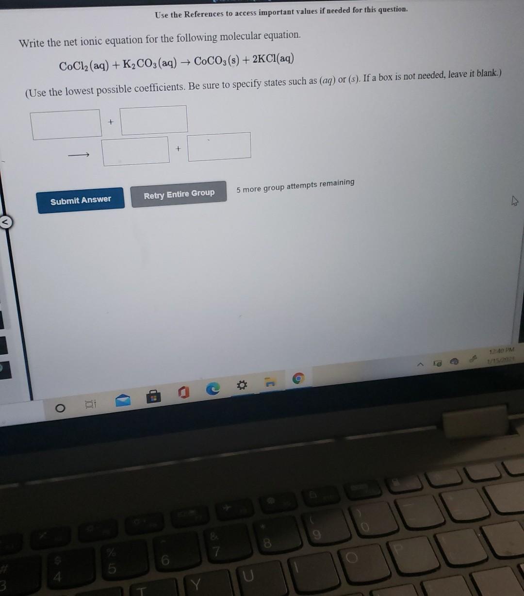  Use the References to access important values if needed for this