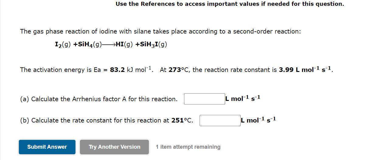  Use the References to access important values if needed for this