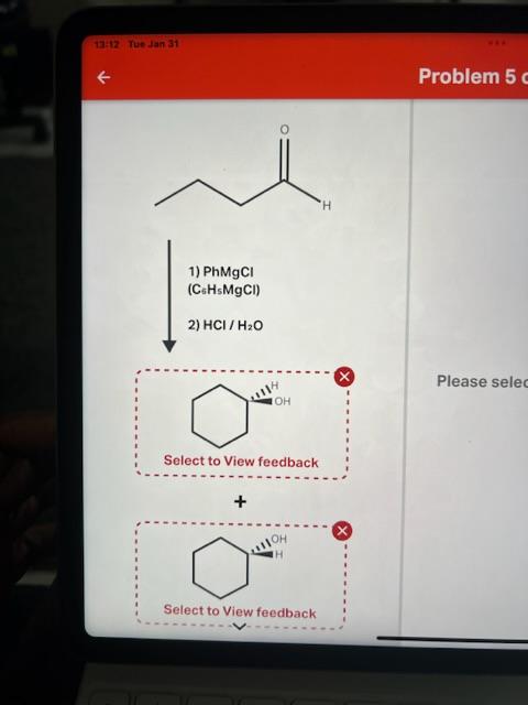 can know what I did incorrectly please. Draw the products resulting from