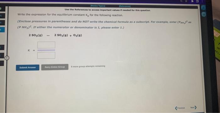 692K. 2HI(g)H2(g)+I2(g) Calculate Kc at this temperature for the following reaction: HI(g)1/2H2(g)+1/2I2(g)Kc=1
