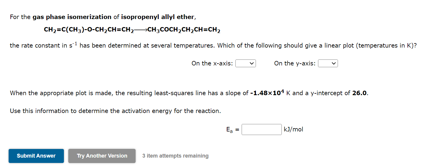 On the X axis the available answer choices are: T, ln T
