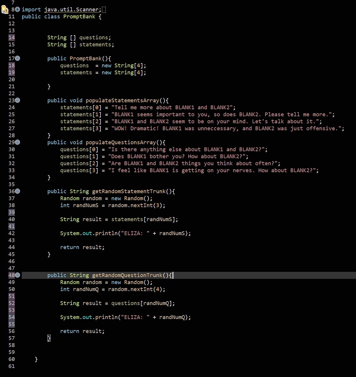 void main(String args) { 13 14 Scanner scnr = new Scanner (System.