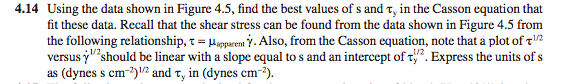 4.14 Using the data shown in Figure 4.5, find the best