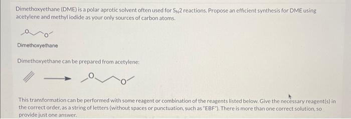 be performed with some reagent or combination of the reagents listed below.