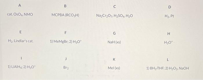 Give the necessary reagent(s) in the correct order, as a string of