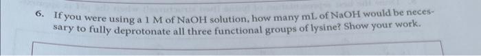 previous question, how many millimoles of NaOH should be added to fully