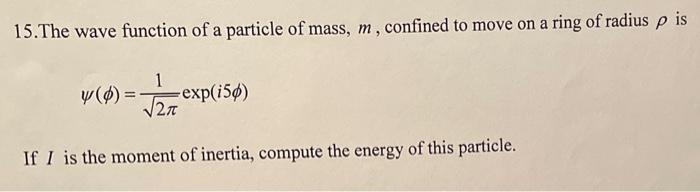 What would be the step by step solution be? 15. The wave
