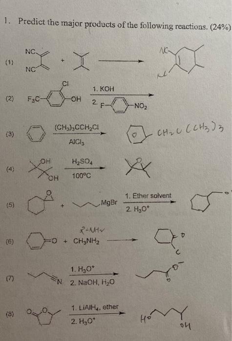 Please ignore the answer which write on the paper 1. Predict the