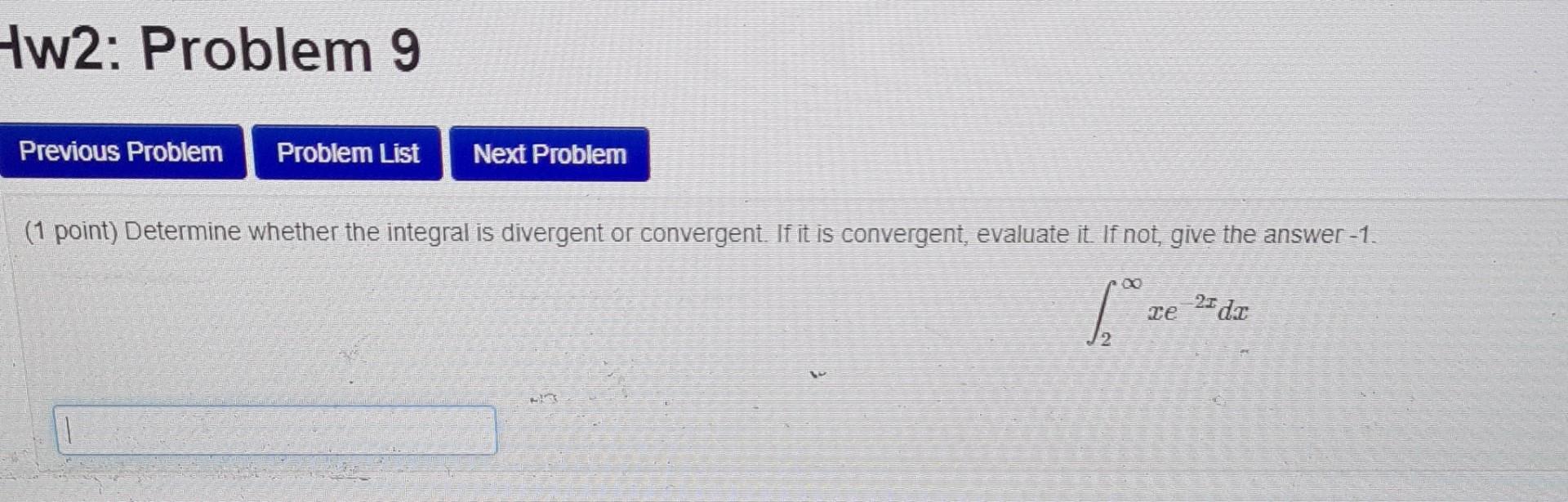  Hw2: Problem 9 Previous Problem Problem List Next Problem (1 point)