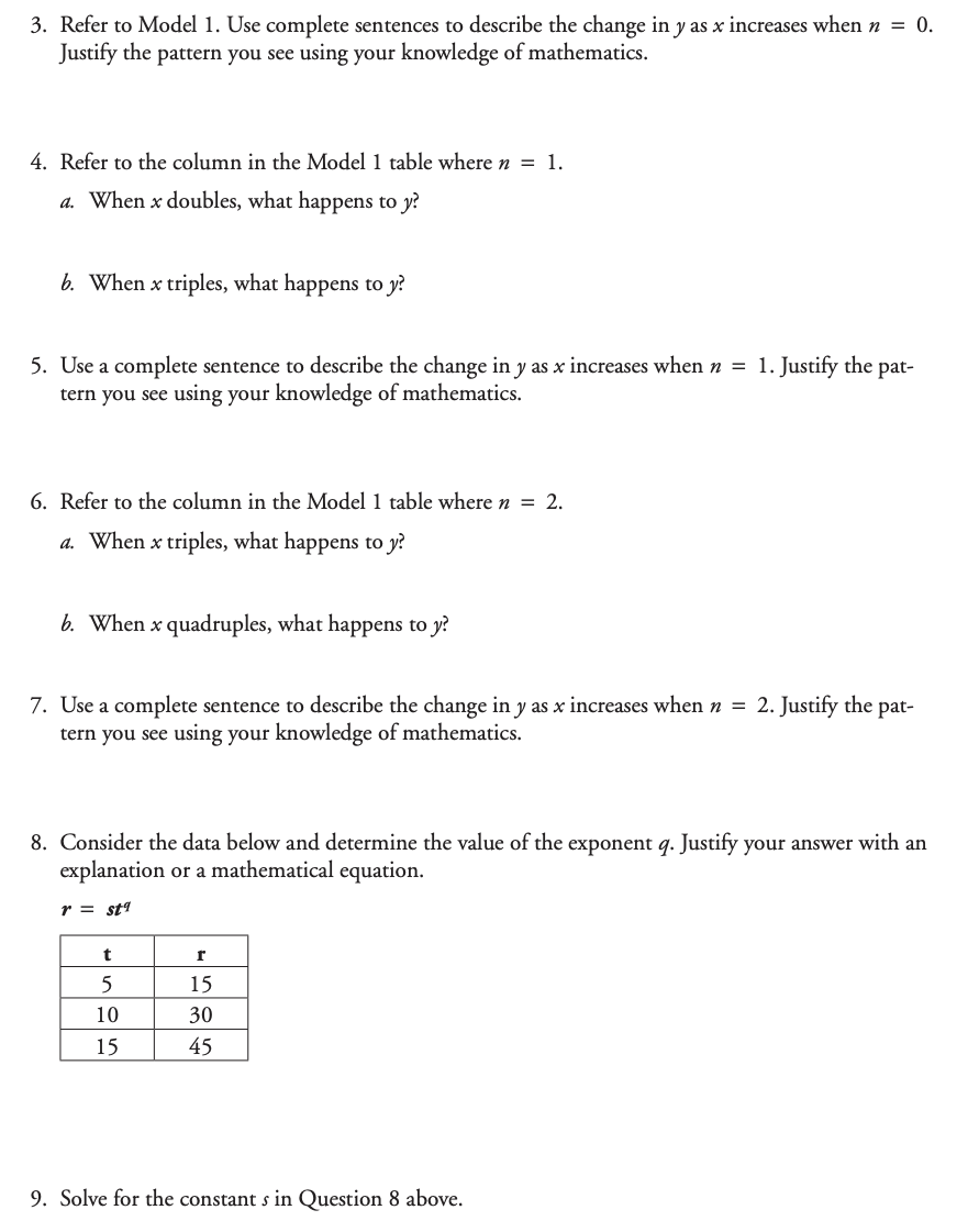 Please answer nos. 7, 8 and 9 only 3. Refer to Model
