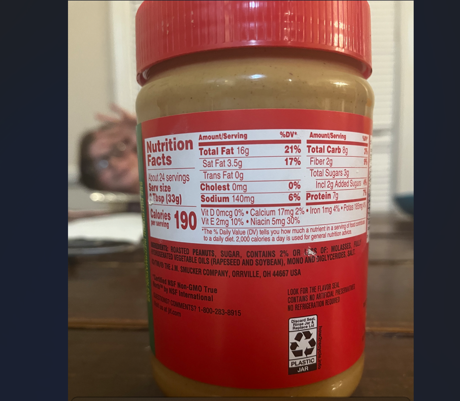 Find a solid or solidish food item at home (example: peanut or