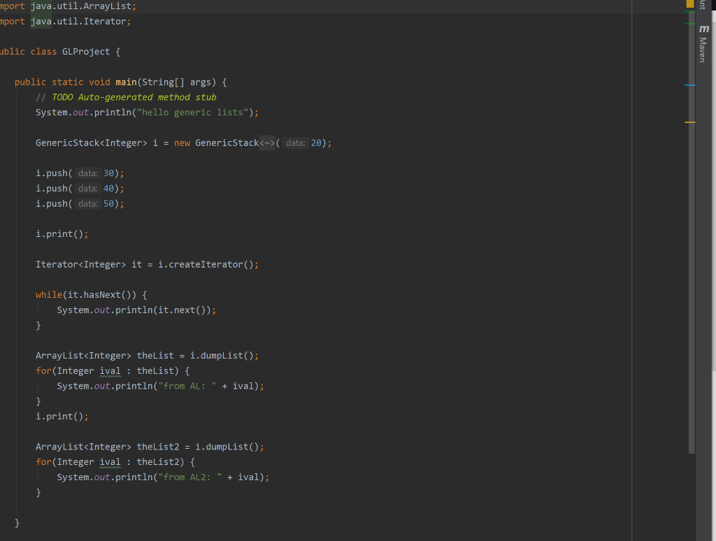 well as the iterator. Keep in mind, there could be errors in