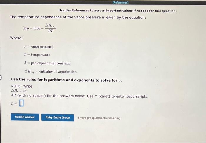 Use the References to access important values if needed for this