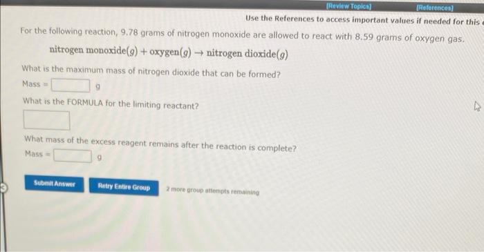  Use the References to access important values if needed for this