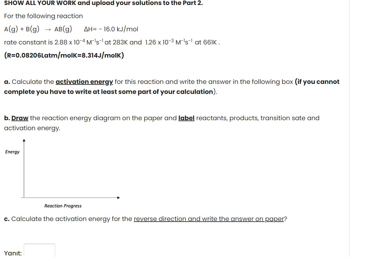 + SHOW ALL YOUR WORK and upload your solutions to the