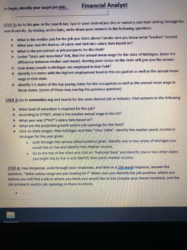 STEP 4: Your Response. Look through your responses, and then in