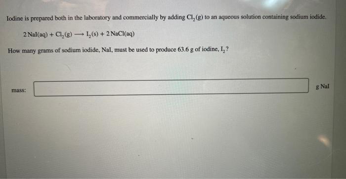 how do you do this? Iodine is prepared both in the laboratory