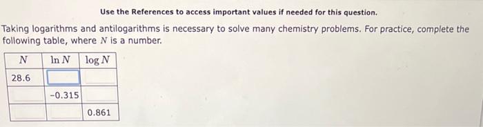  Use the References to access important values if needed for this