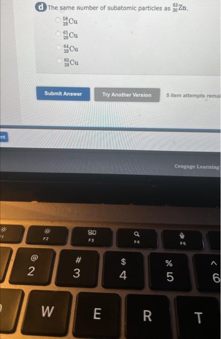 to get the most points. (a) Choose the complete chemical symbol for