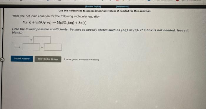  Use the References to access important values if needed for this