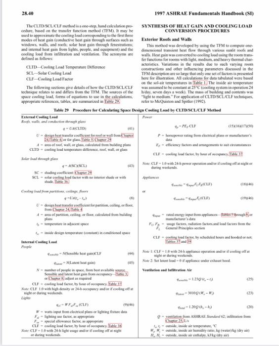 reference for the solution table 29 show the formulas An office building