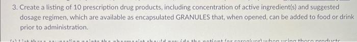 please make sure to list all 10 for thumbs up 3. Create