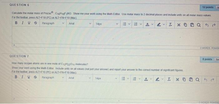 i need help on these questions QUESTION 6 12 points 5