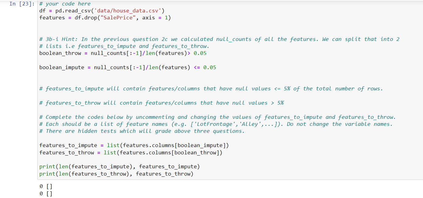 replacing missing data with substituted values. Let's assume we want to keep