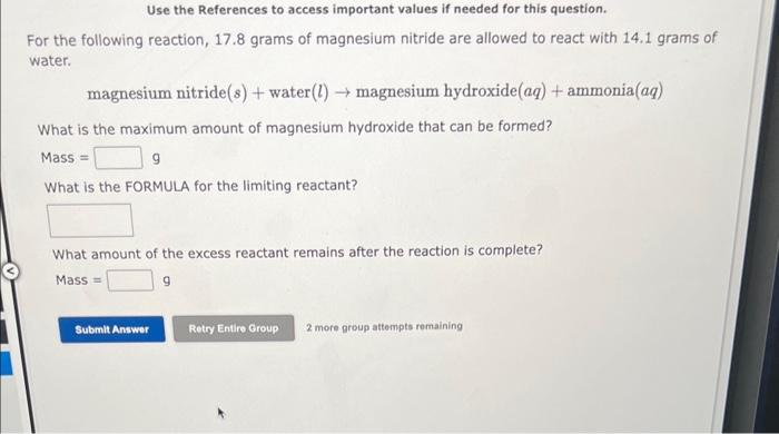 to react with 6.22 grams of water. zinc oxide (s)+ water (l)